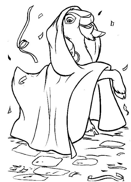 coloriage la chevre d esmeralda au carnaval